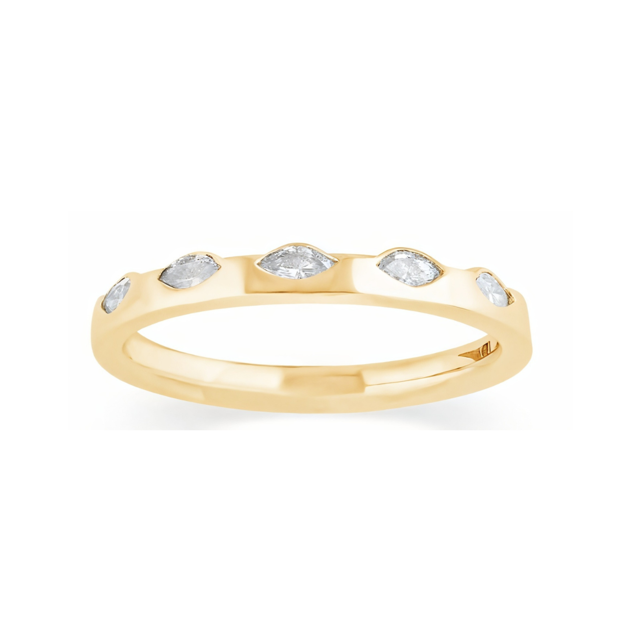 14K yellow gold fancy wedding band ring