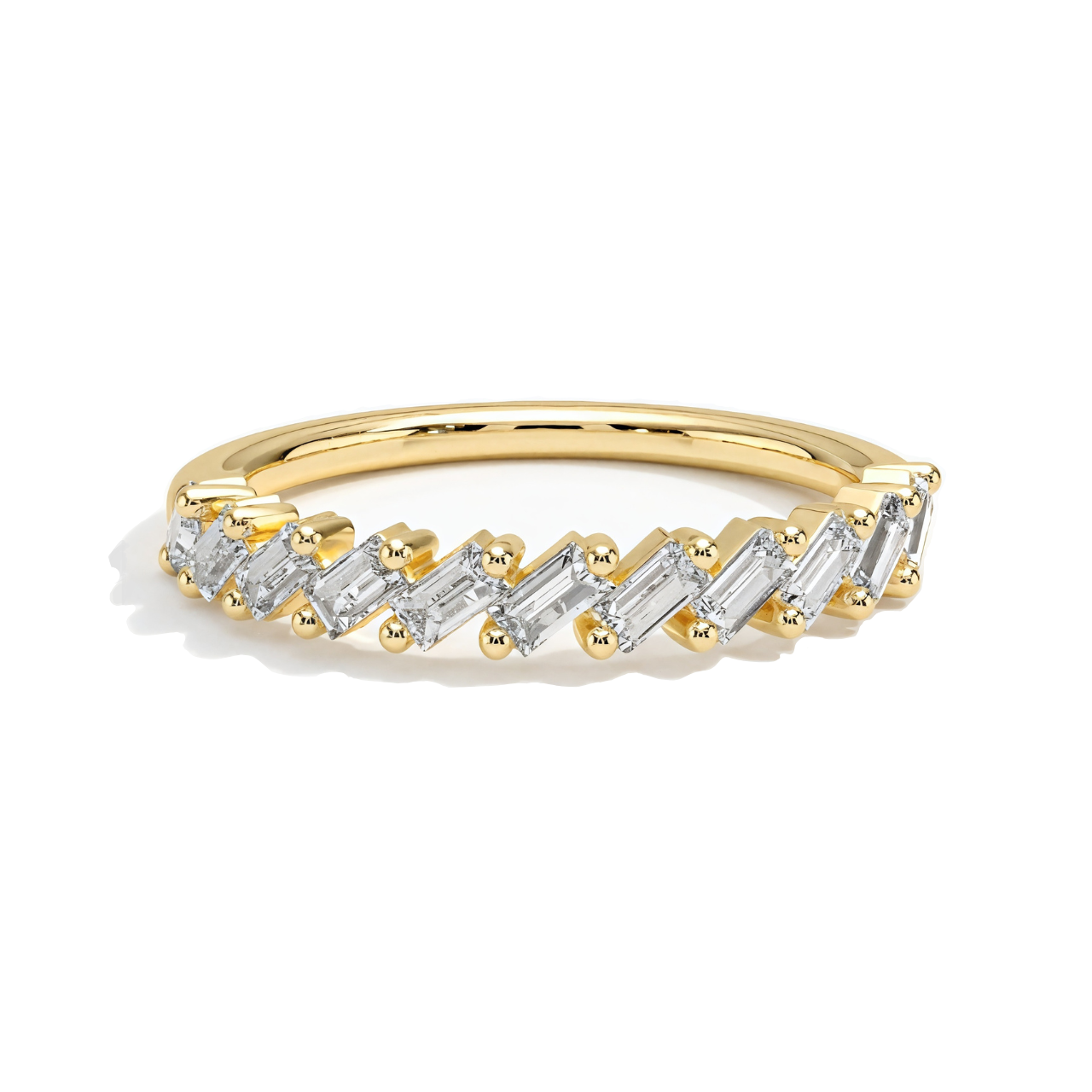 14K yellow gold fancy wedding band ring