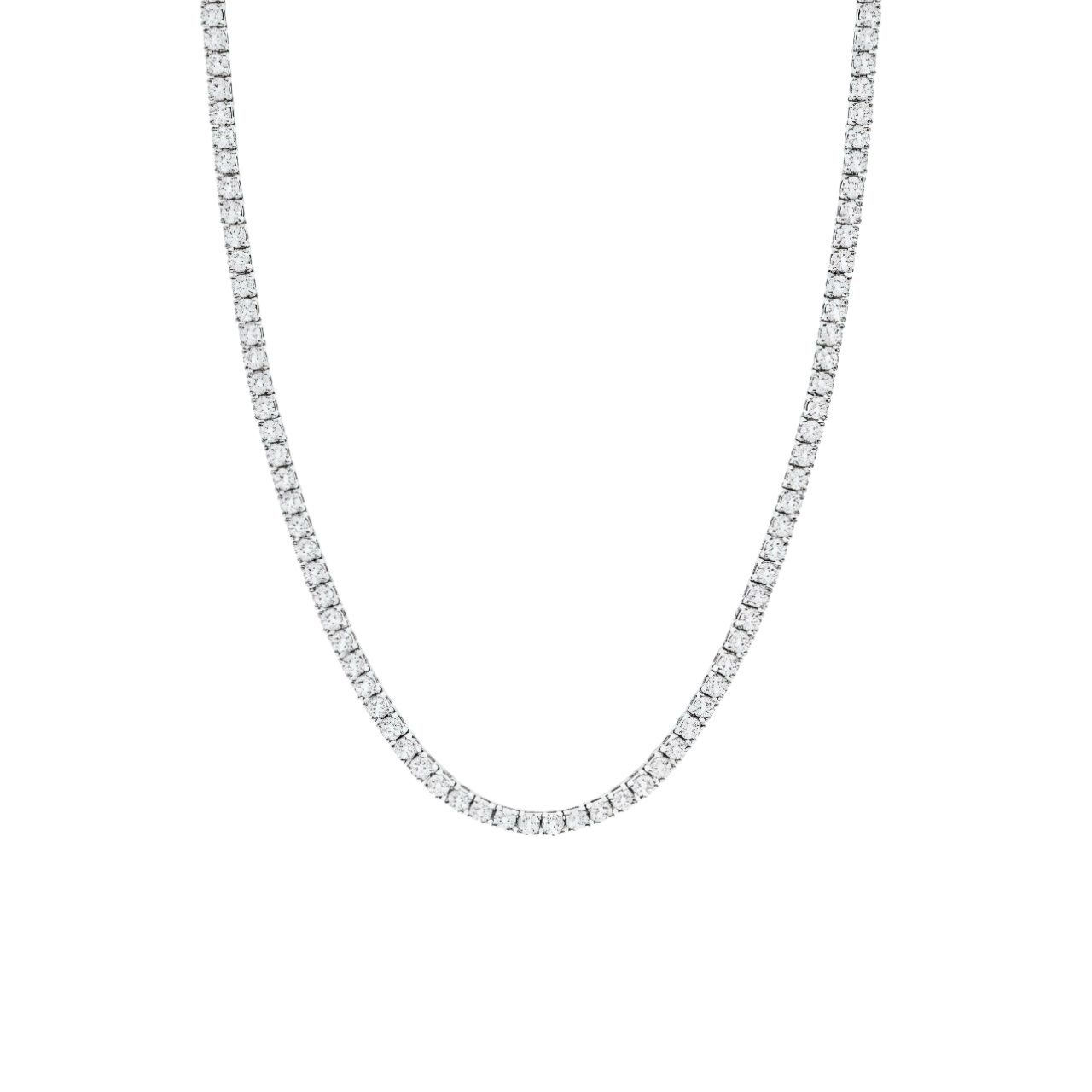 Lab Grown Diamond Round Tennis Necklace 3 ctw - ForevrGold | Los Angeles