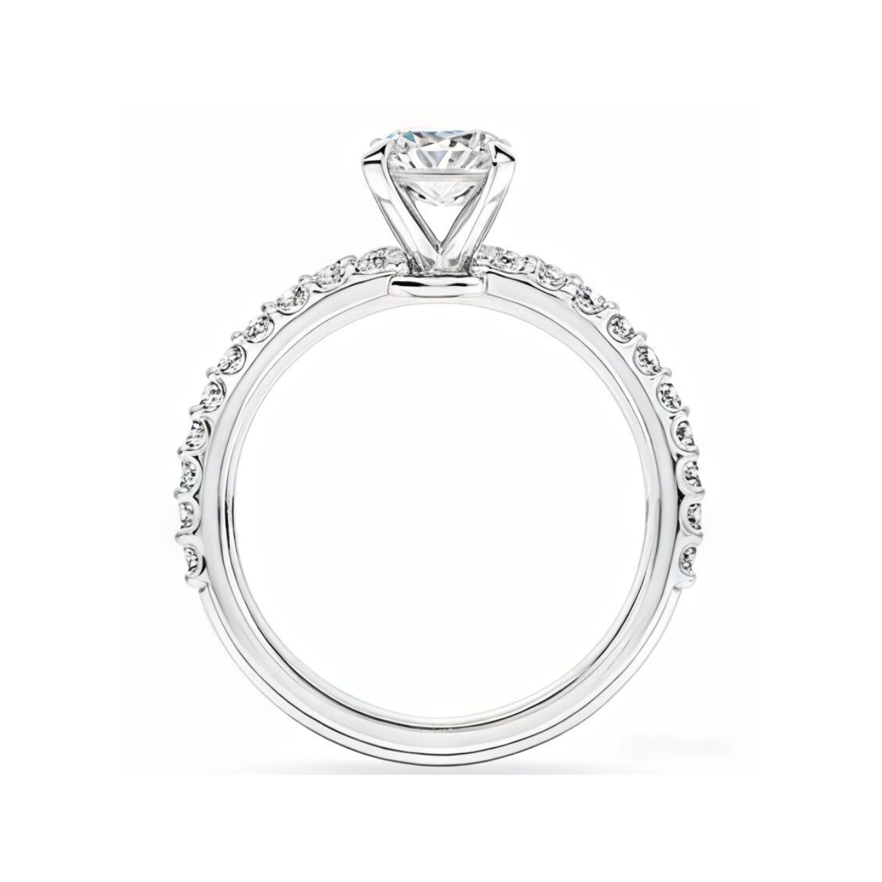 1.84 ctw Emerald Pave Engagement Ring - ForevrGold | Los Angeles