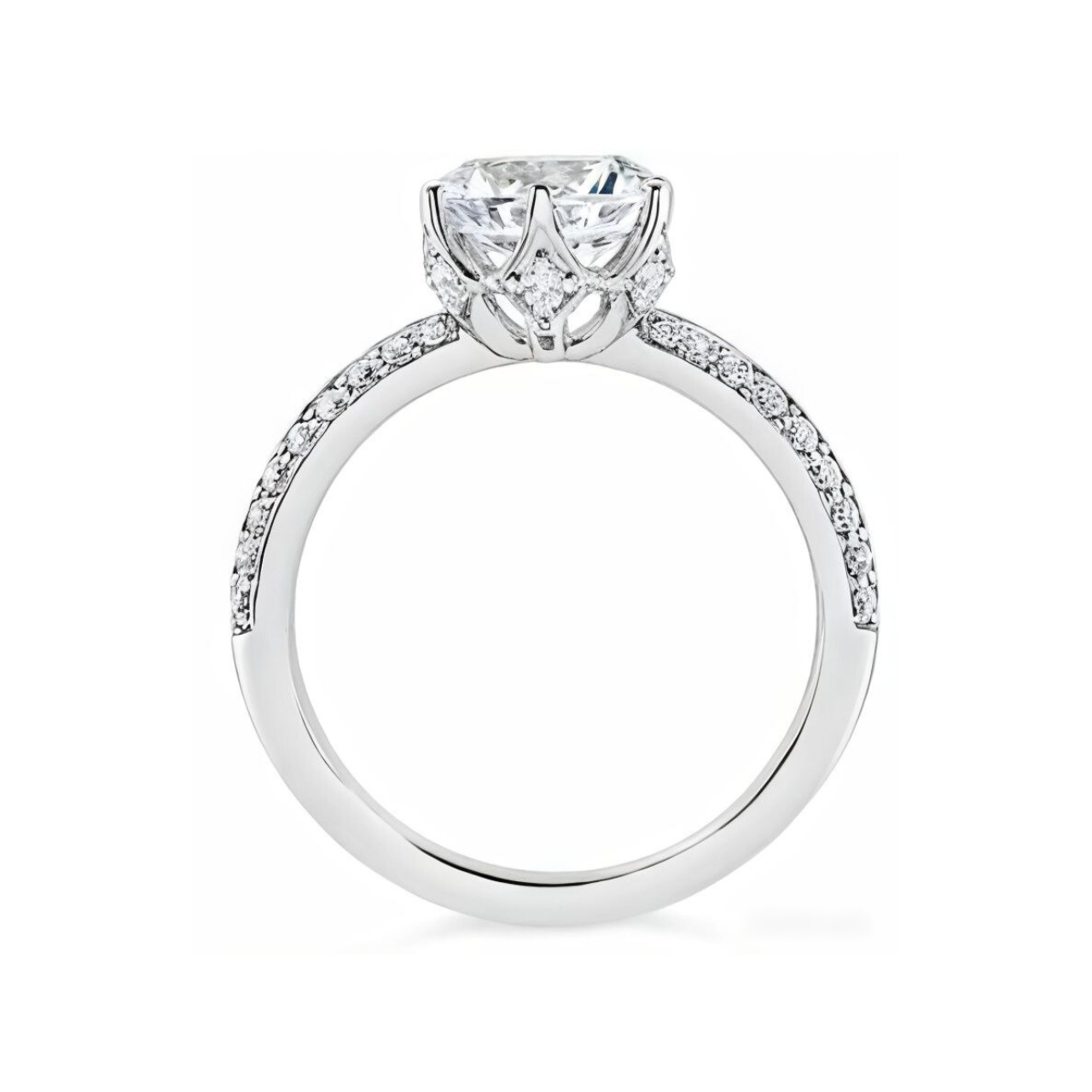 2.57 Royal Band Round Engagement Ring - ForevrGold | Los Angeles