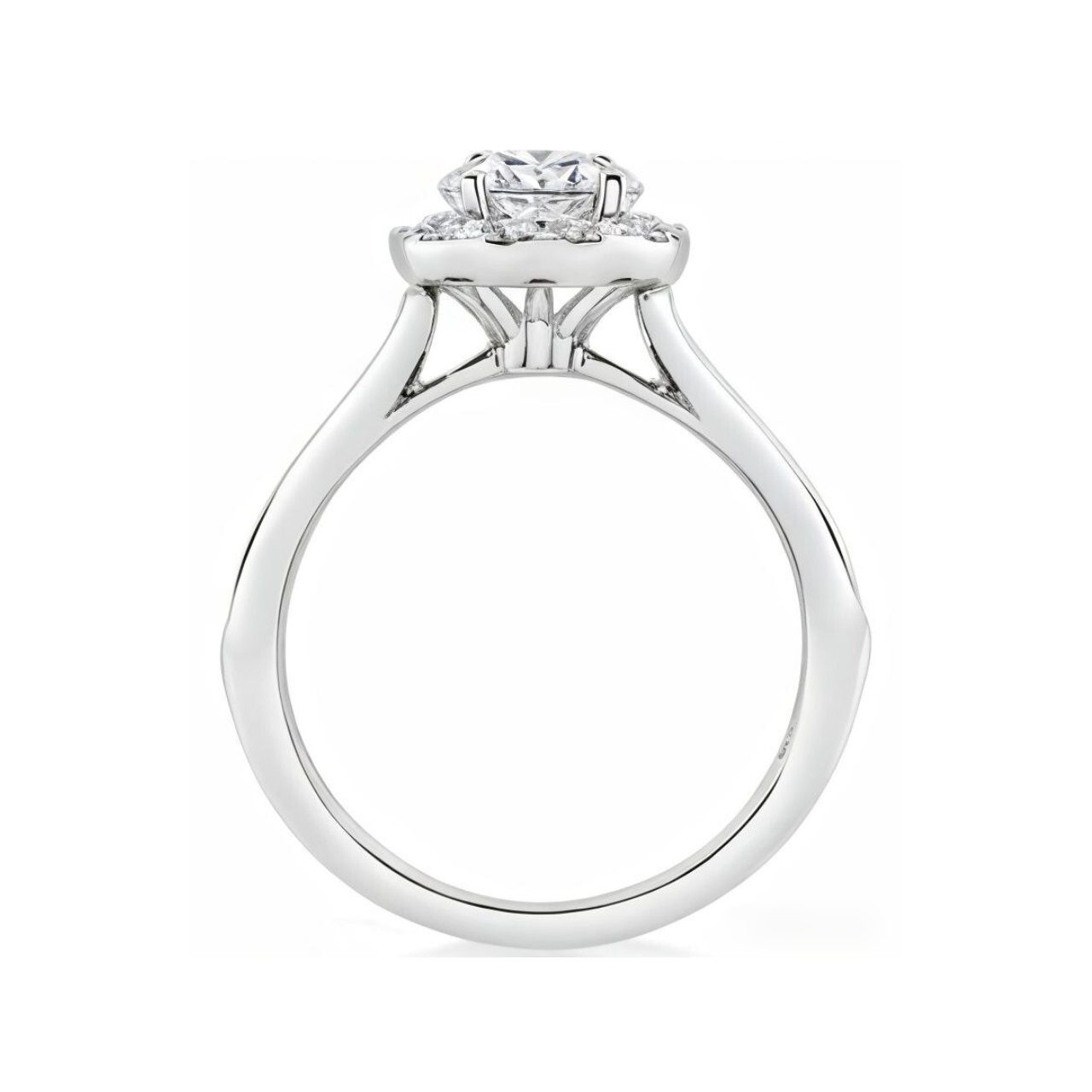 2.4 ctw Dash Dot Halo Oval Engagement Ring - ForevrGold | Los Angeles