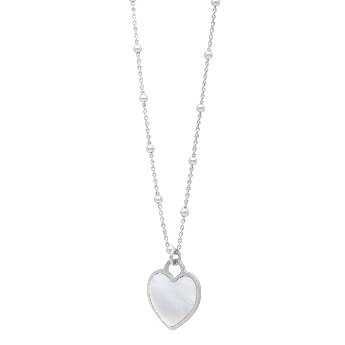 Mother of Pearl Heart Chain Necklace