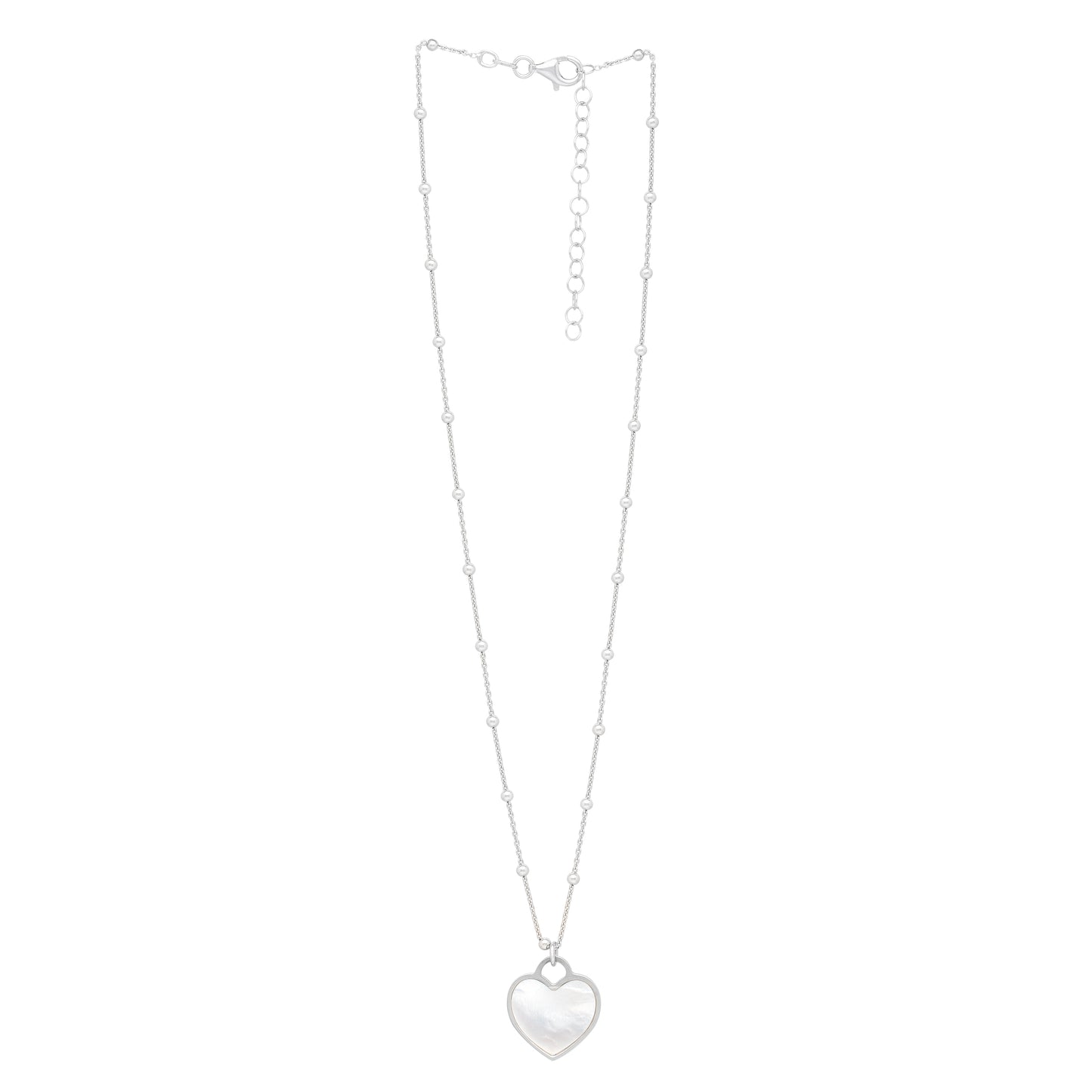 Mother of Pearl Heart Chain Necklace