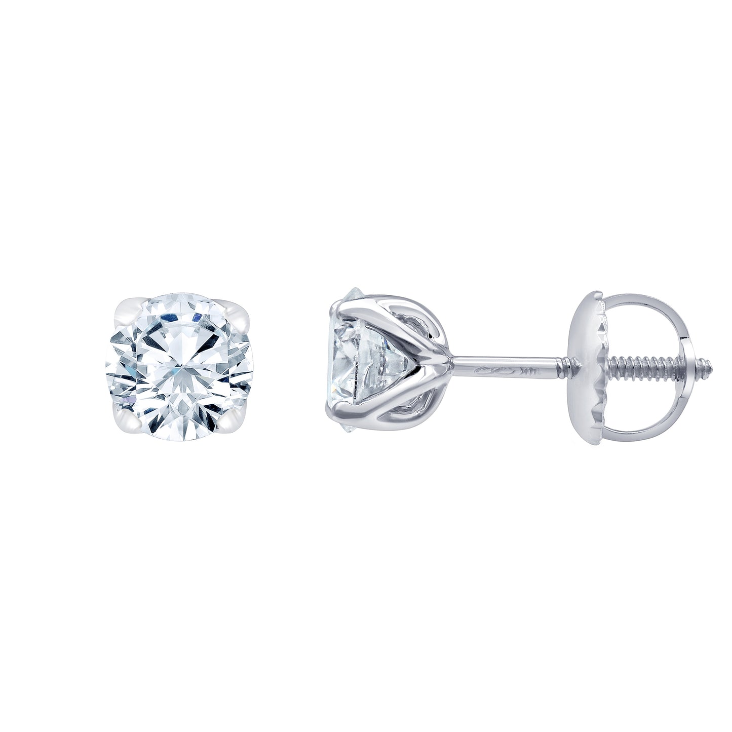 Lab Grown Diamond Round Studs 1ct - ForevrGold | Los Angeles
