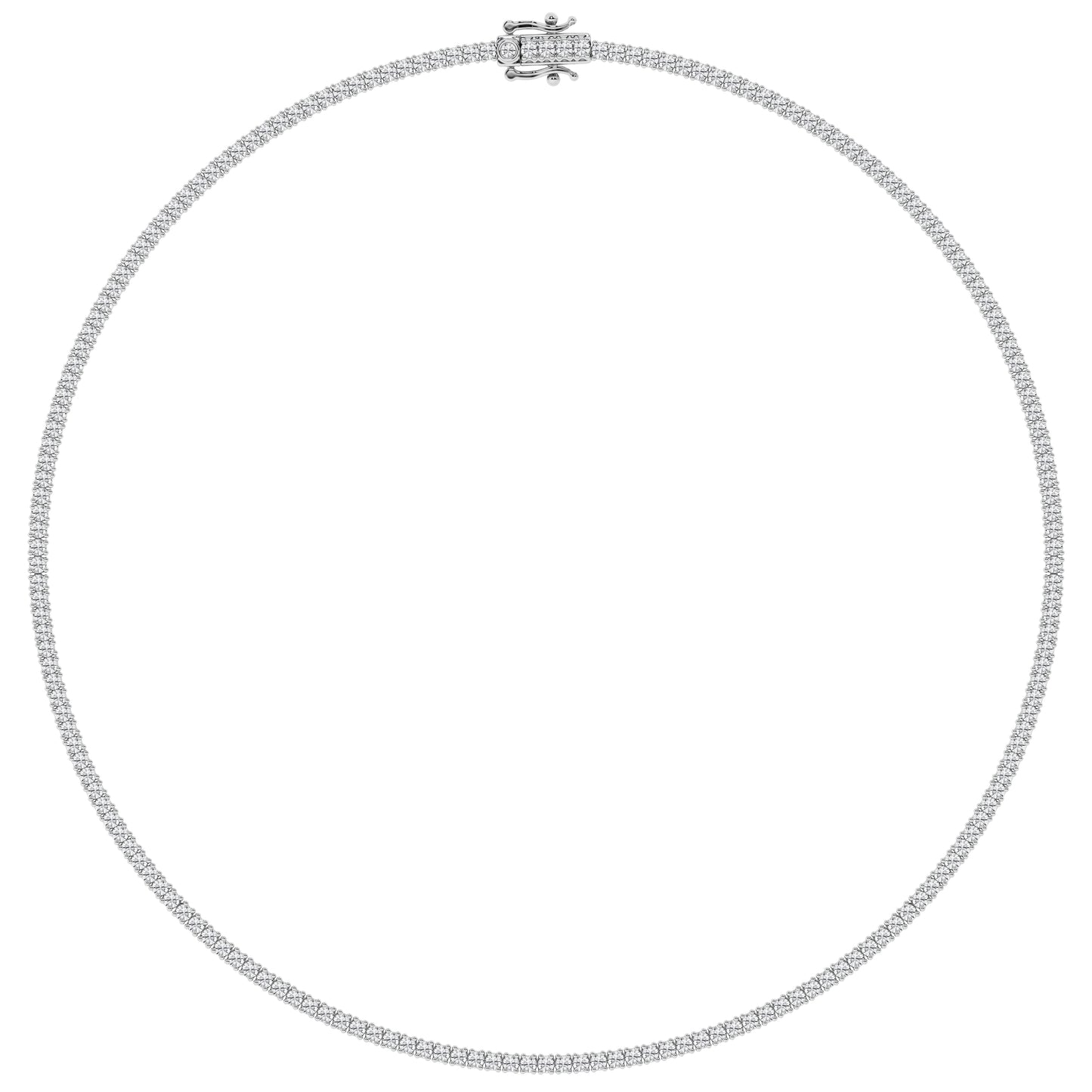 7 ctw Lab Grown Diamond Round Tennis Necklace - ForevrGold | Los Angeles
