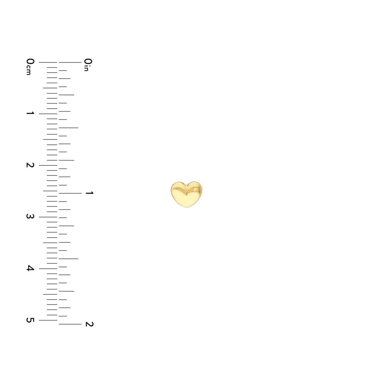 Petite Puffy Heart Studs - ForevrGold | Los Angeles