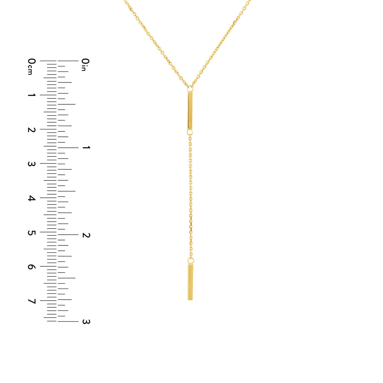 Mini Bar Lariat Necklace - ForevrGold | Los Angeles