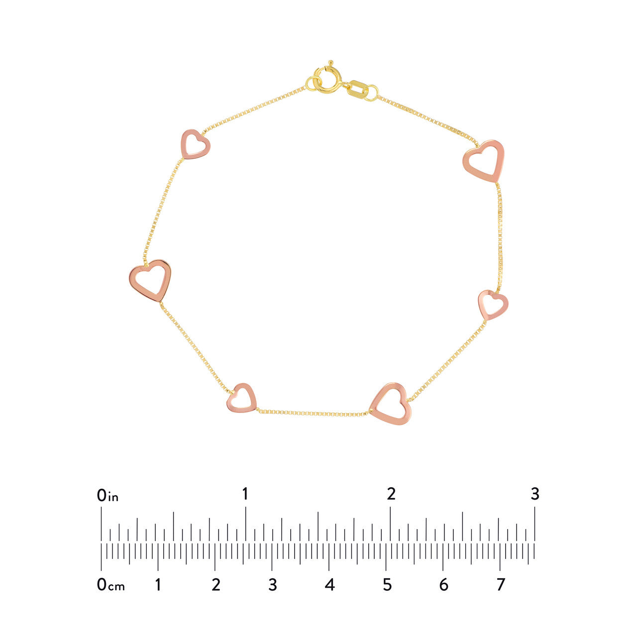 Two Tone Heart Bracelet - ForevrGold | Los Angeles