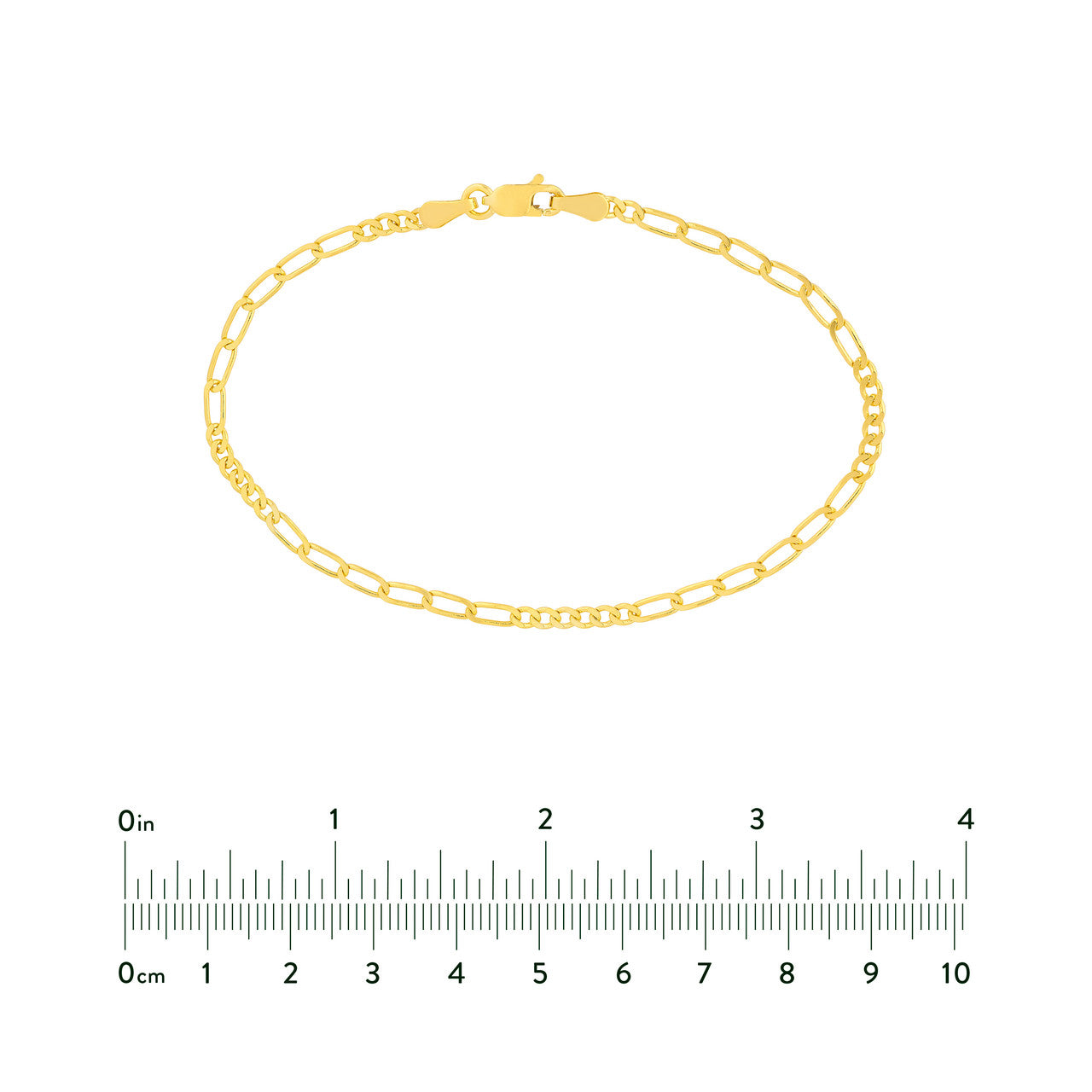Figaro Chain Bracelet - ForevrGold | Los Angeles