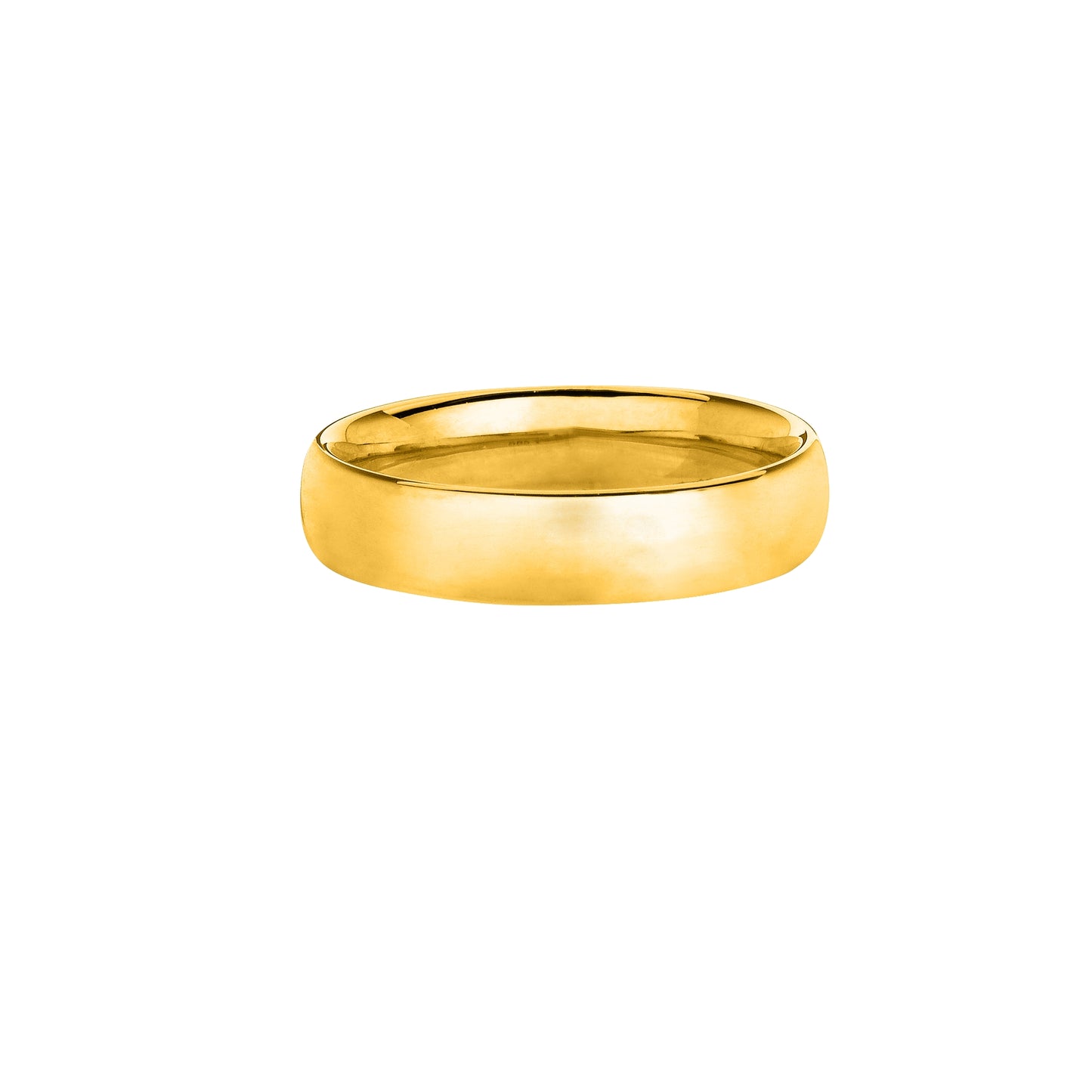 14K yellow gold 5mm classic wedding band ring