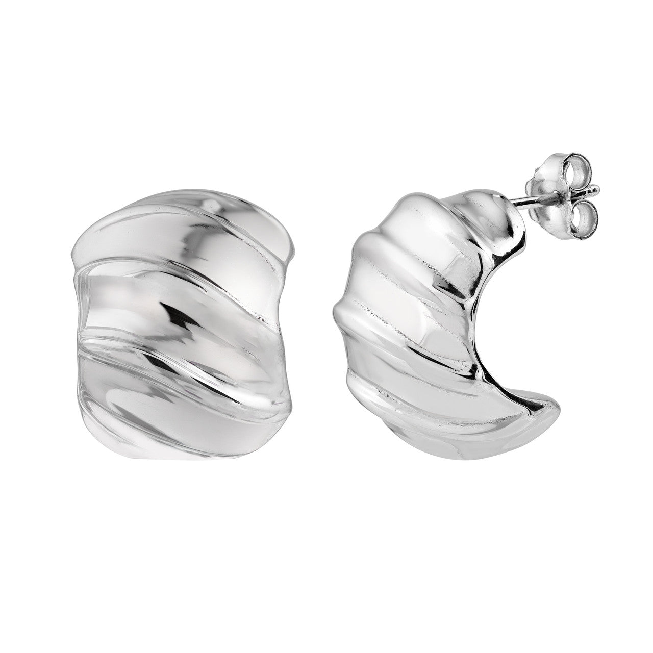 Silk Wave Studs - ForevrGold | Los Angeles