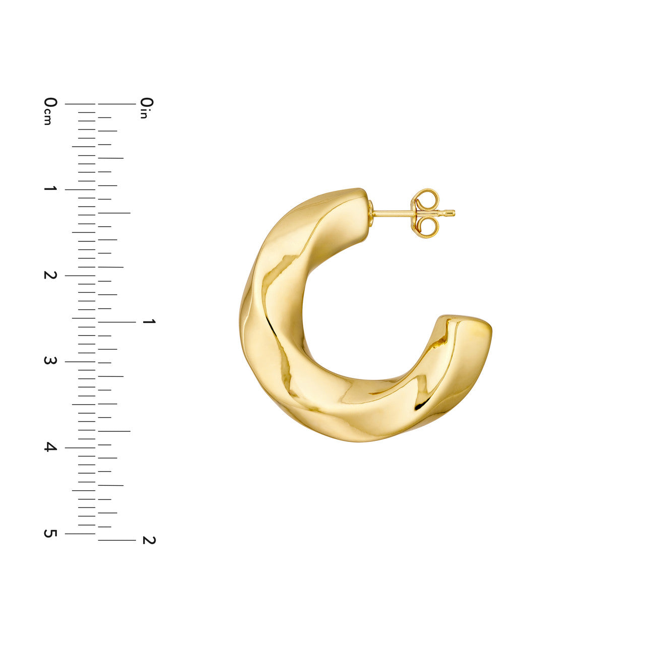 Curved Open Hoop Earrings - ForevrGold | Los Angeles