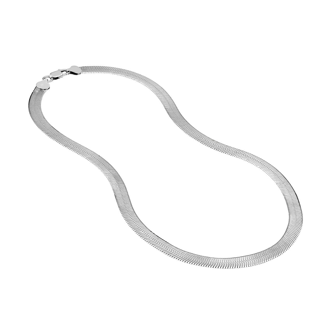 Herringbone Chain Necklace - Silver