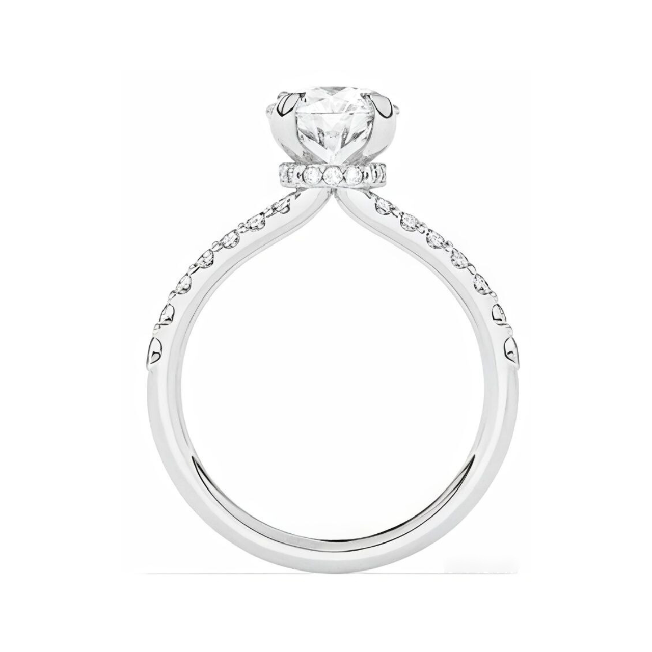 2.4 ctw Hidden Halo Round Brilliant Engagement Ring - ForevrGold | Los Angeles