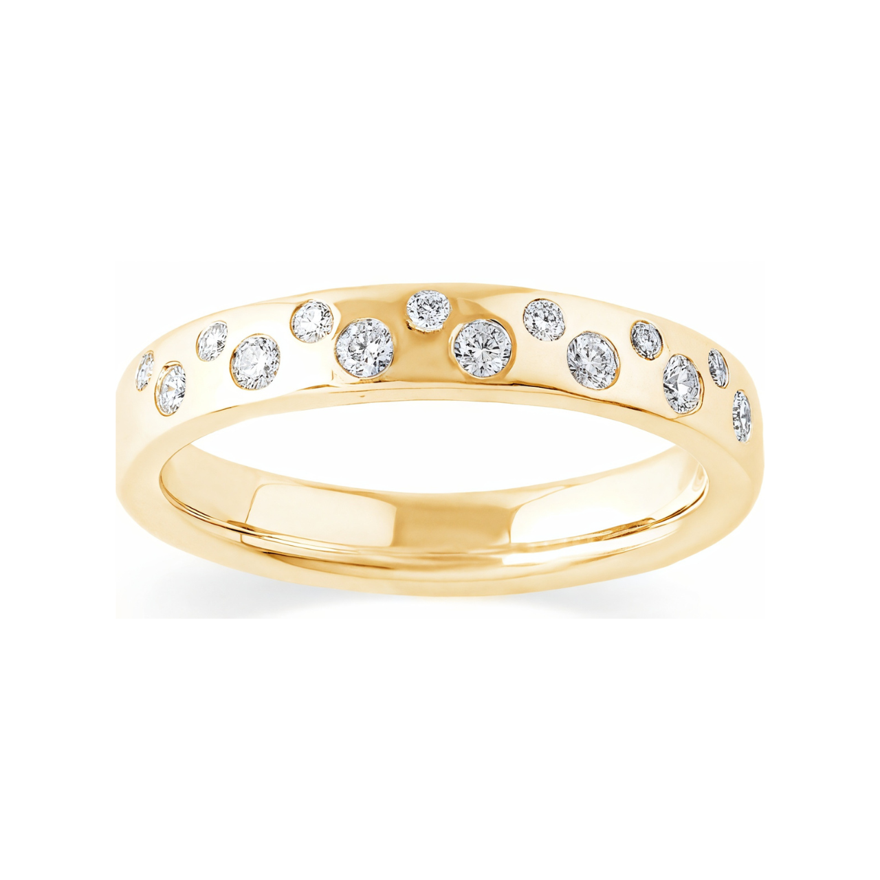 14K yellow gold diamond ring