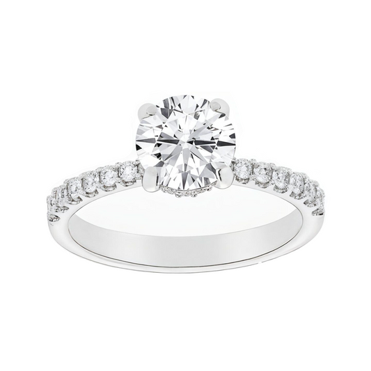 2.4 ctw Hidden Halo Round Brilliant Engagement Ring - ForevrGold | Los Angeles