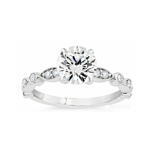 2.30 ctw Fashion Band Round Engagement Ring