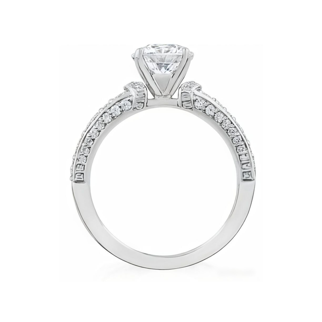 2.01 ctw Channel Shank Round Engagement Ring