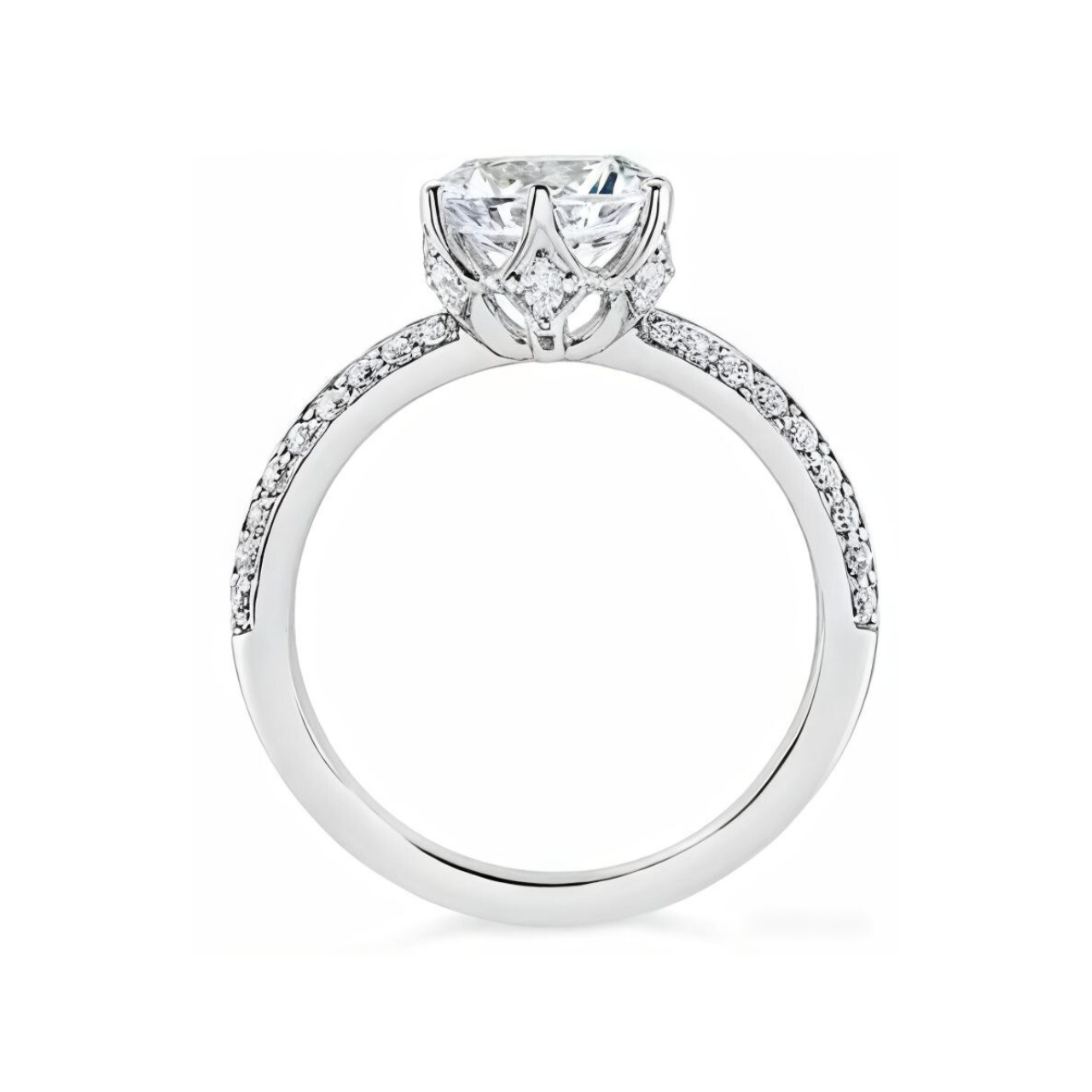 2.57 Royal Band Round Engagement Ring