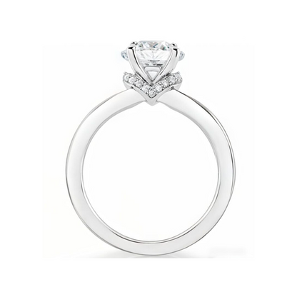 2.10 ctw Tapered Split Shank Round Engagement Ring - ForevrGold | Los Angeles