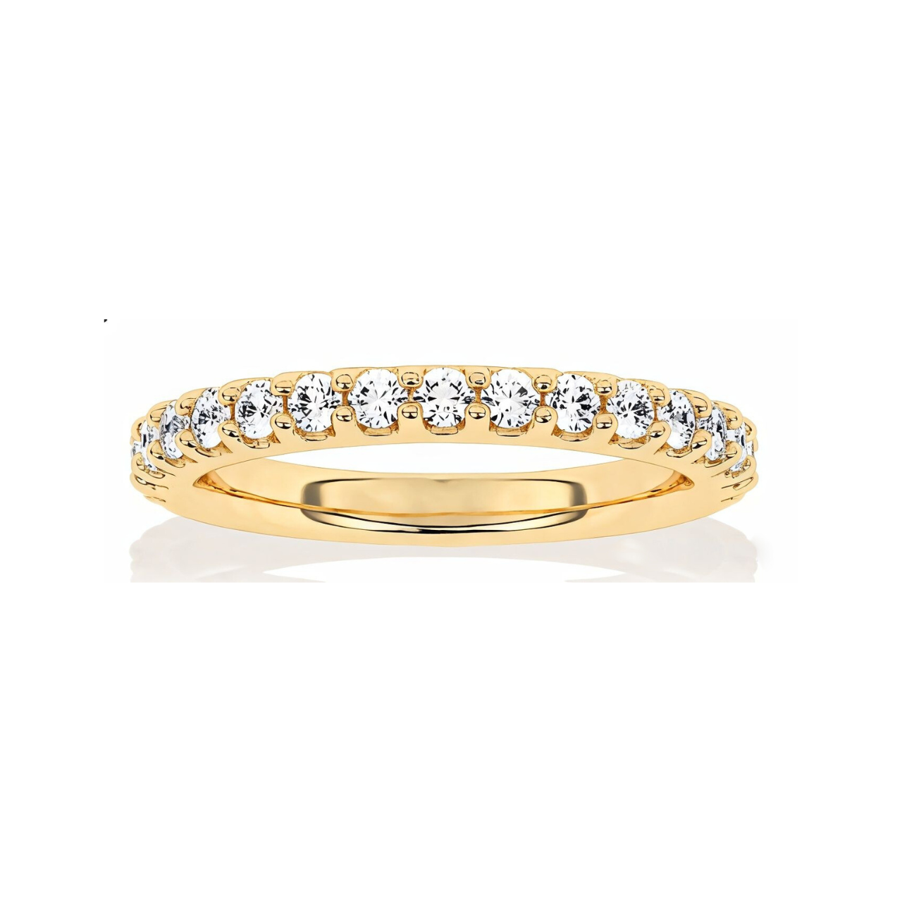 Three Quarter Pave Round Band