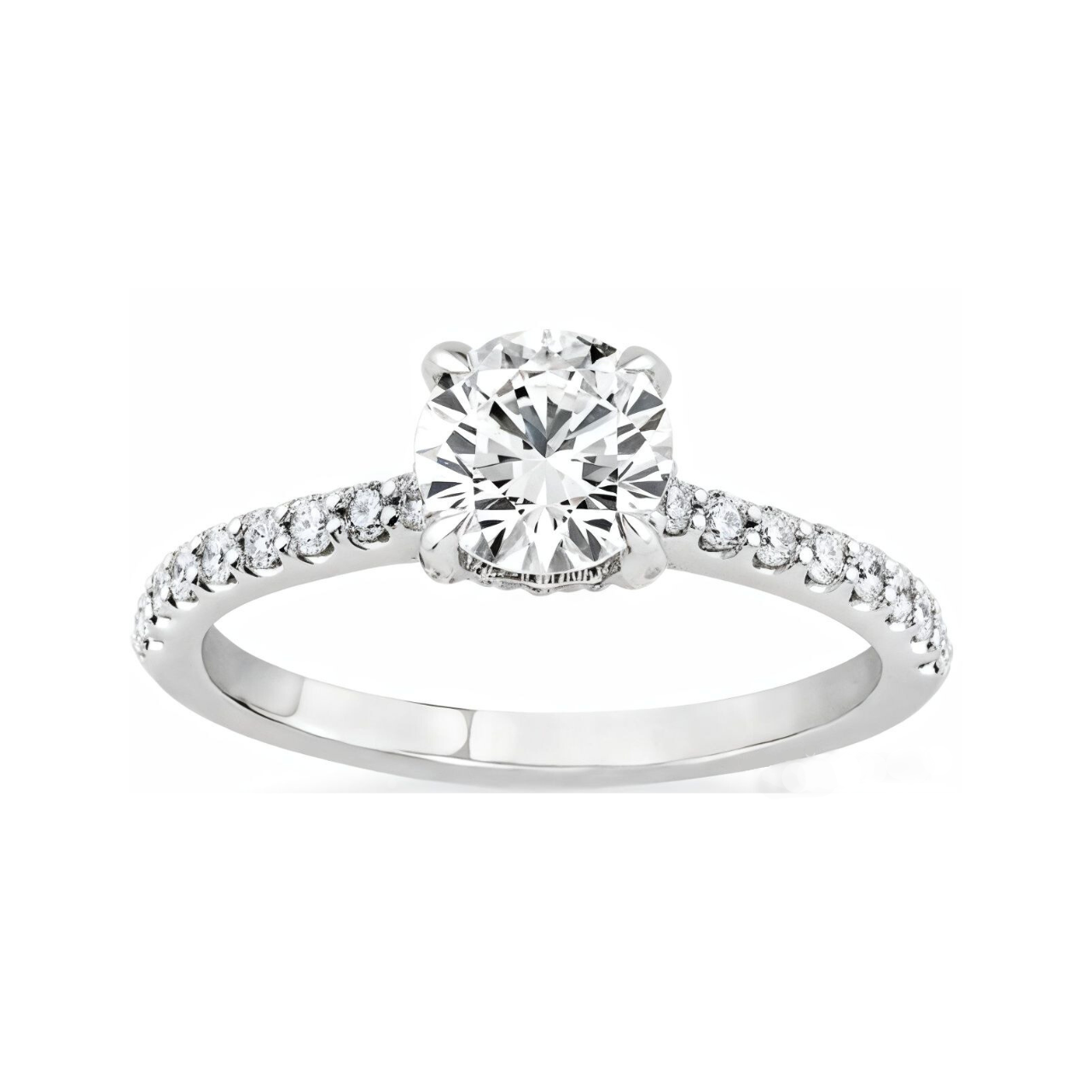 2.31 ctw Hidden Halo Round Engagement Ring