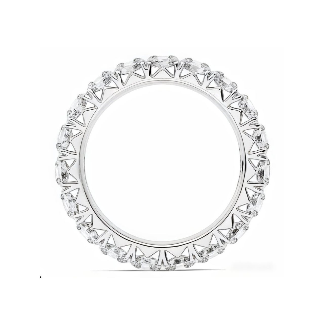 V Prong Round Eternity Band