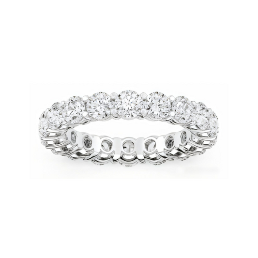 Shared Prong Round Eternity Band