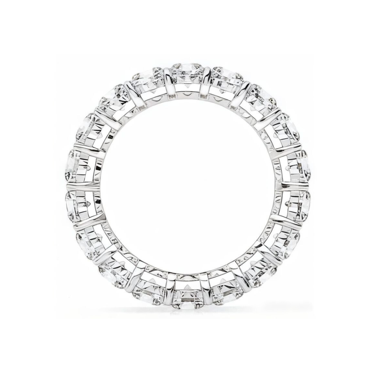 Shared Prong Round Eternity Band