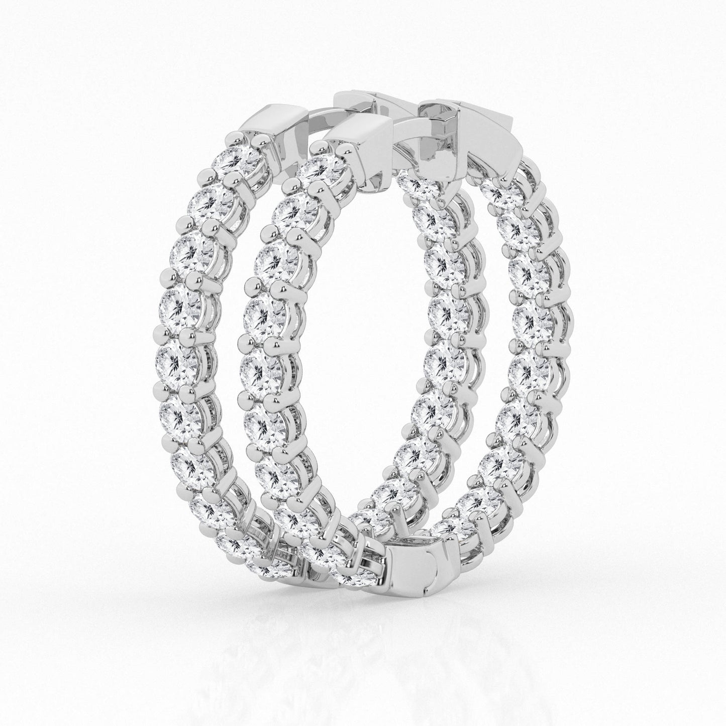 Lab Grown Diamond Hoops 3ct