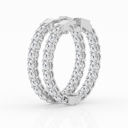 Lab Grown Diamond Hoops 3ct