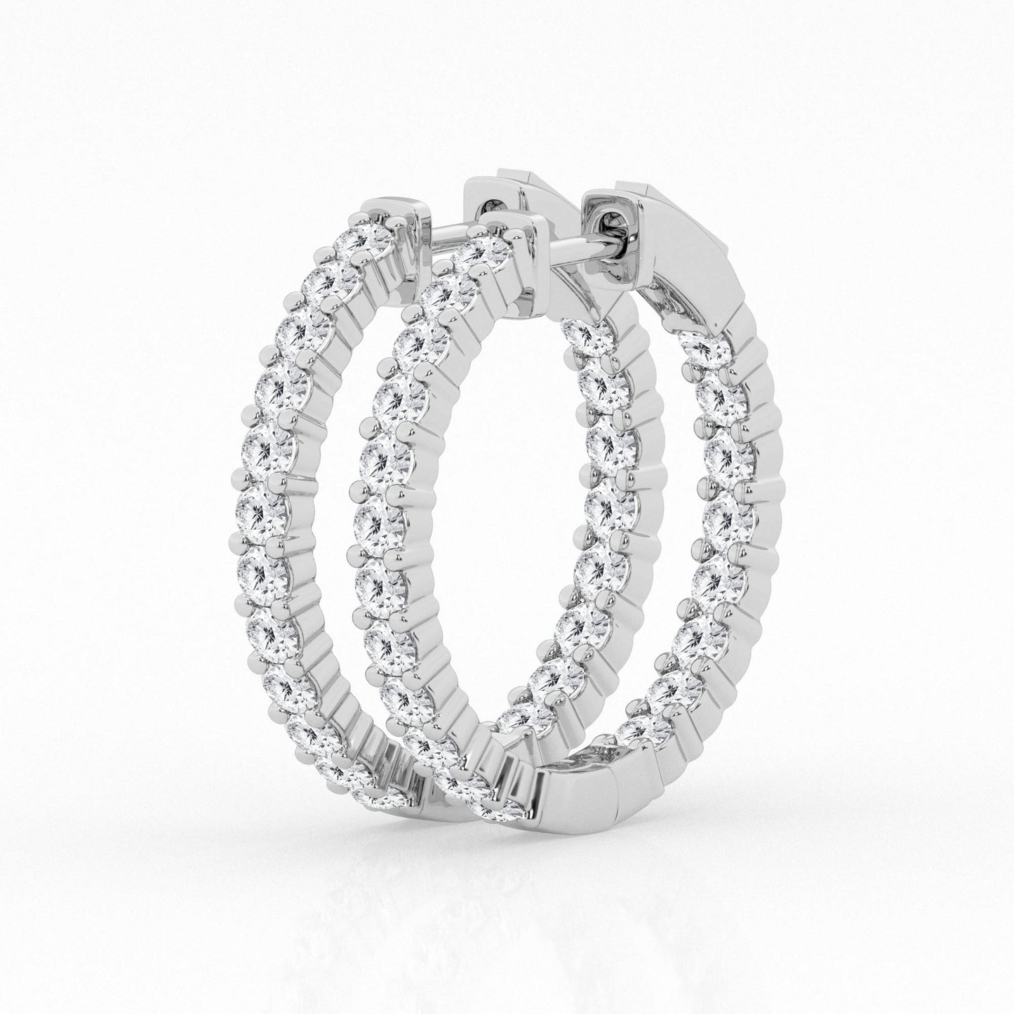 Lab Grown Diamond Hoops 2ct