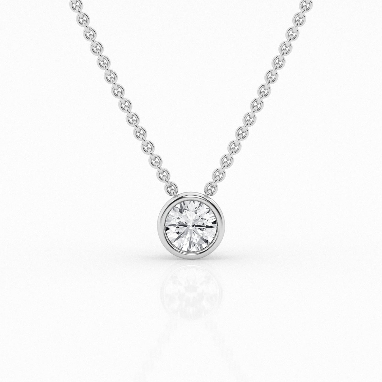 Lab Grown Diamond Bezel Solitaire Pendant – ForevrGold Los