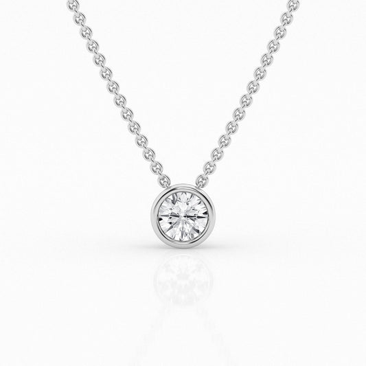 Lab Grown Diamond Bezel Solitaire Pendant 0.5ct