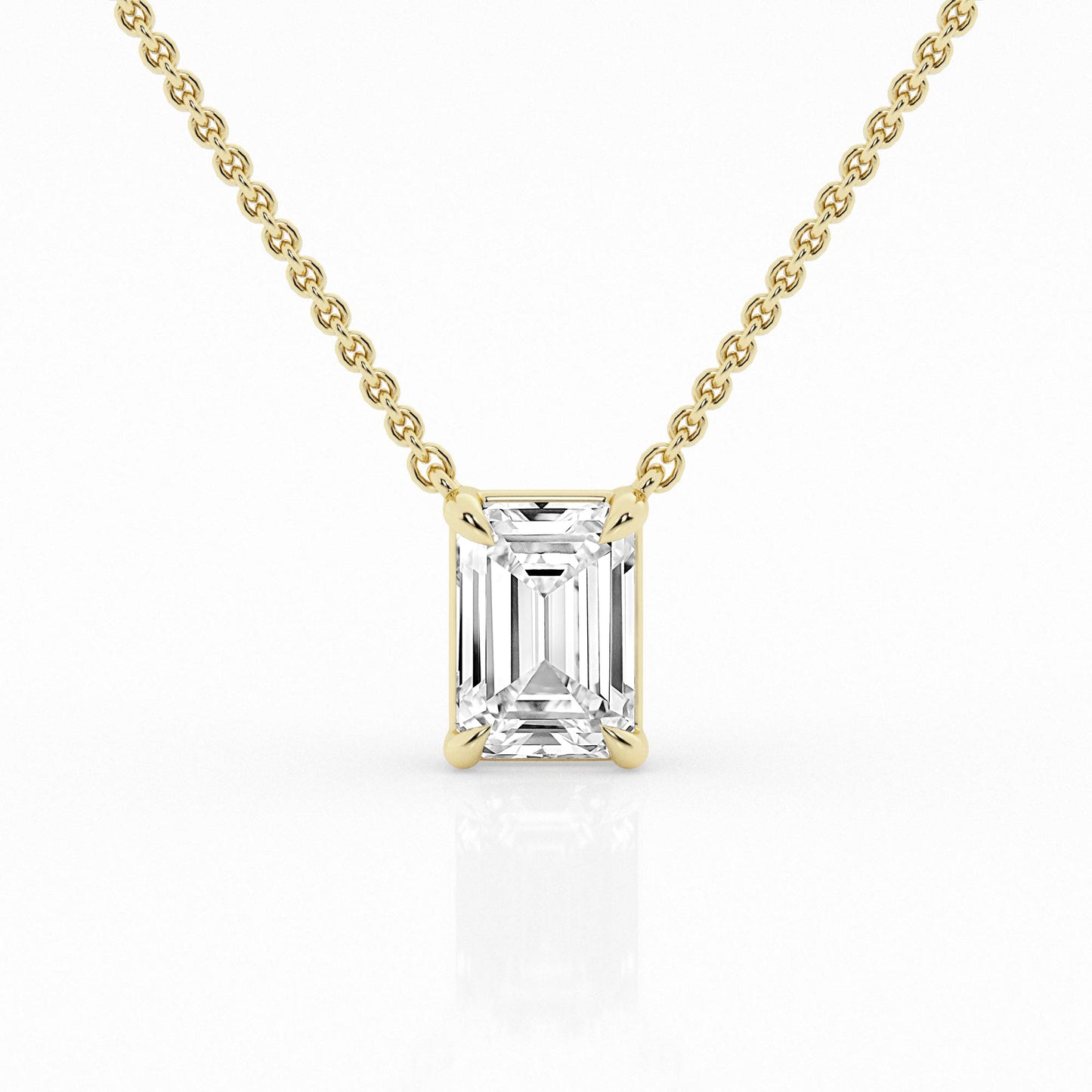 Lab Grown Diamond Emerald Pendant 2ct