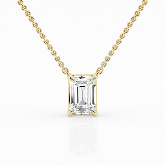 Lab Grown Diamond Emerald Pendant 2ct