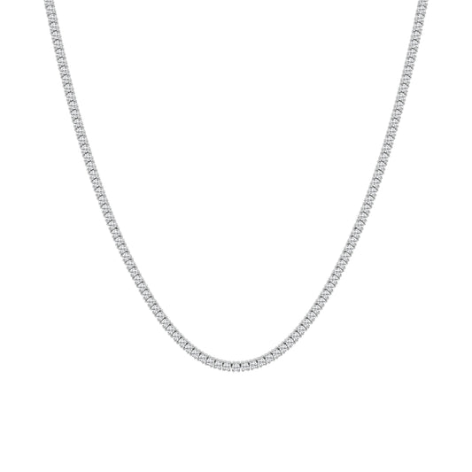 Lab Grown Diamond Round Tennis Necklace 7ct