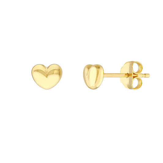 Petite Puffy Heart Studs