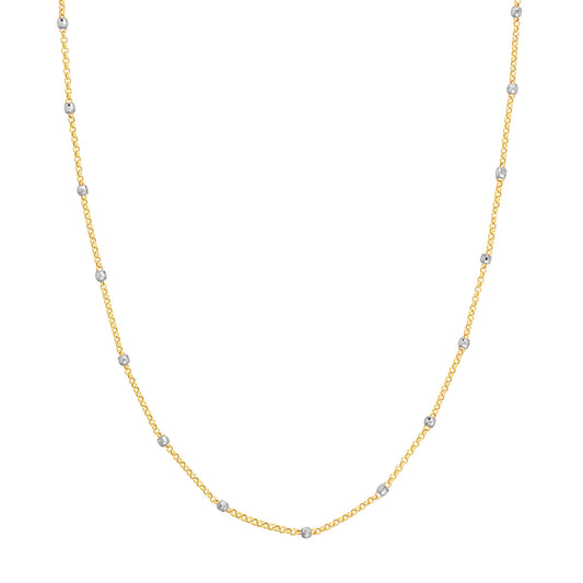 Two-Tone Rolo Chain Necklace