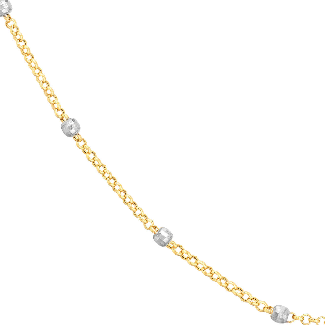 Two-Tone Rolo Chain Necklace