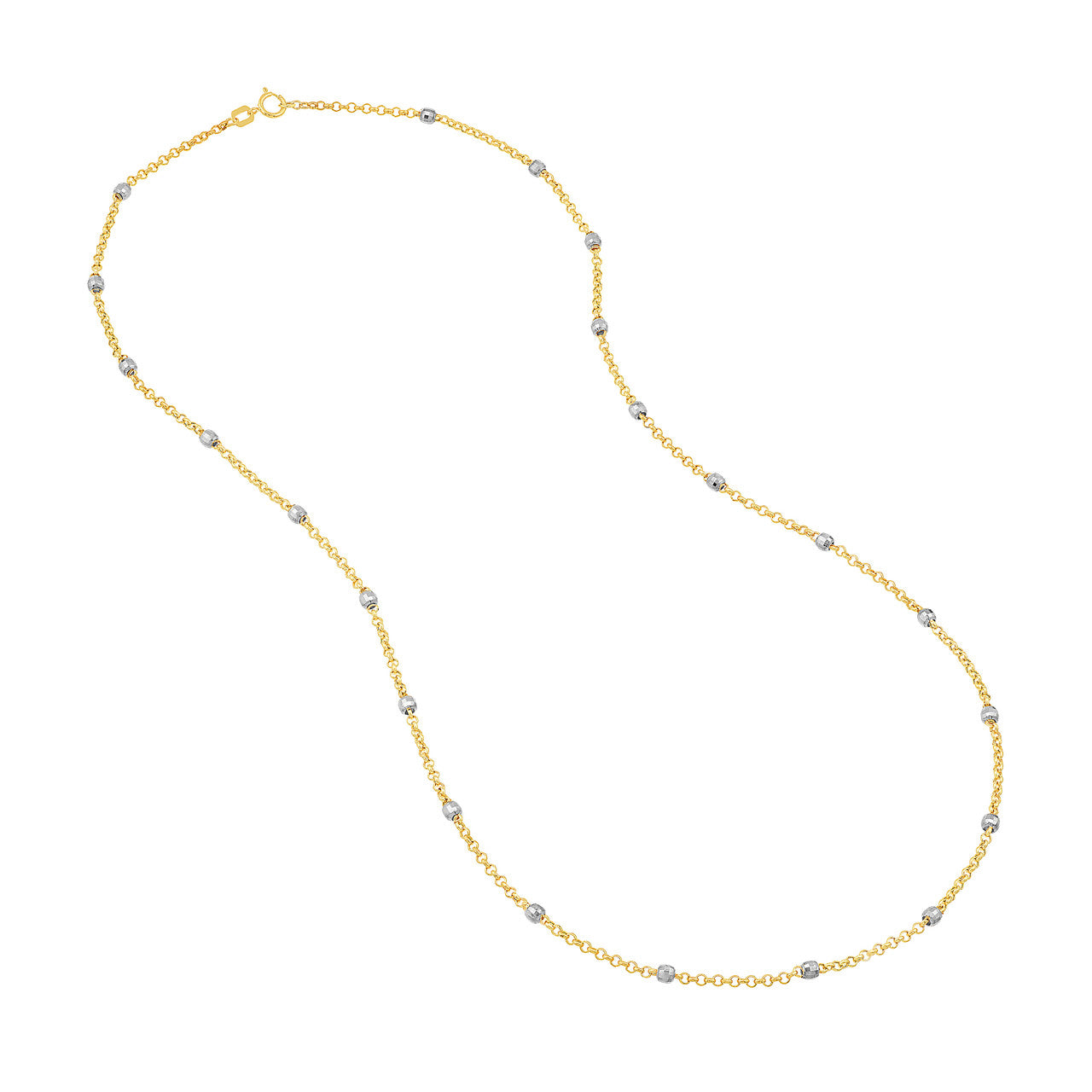 Two-Tone Rolo Chain Necklace