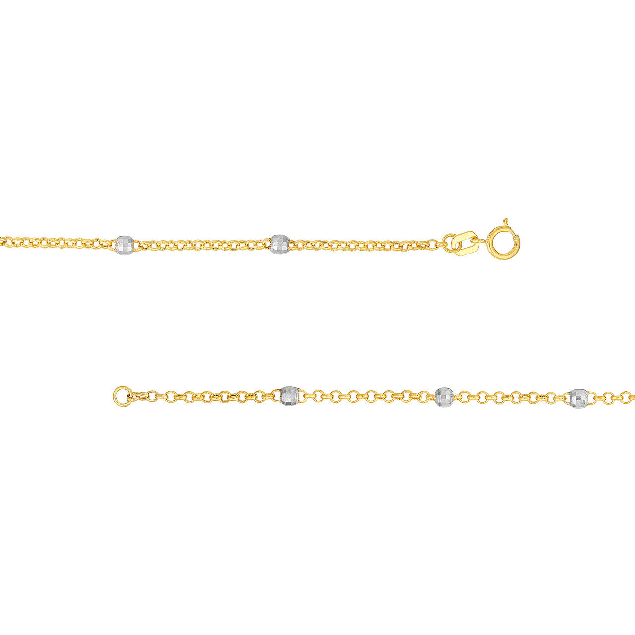 Two-Tone Rolo Chain Necklace