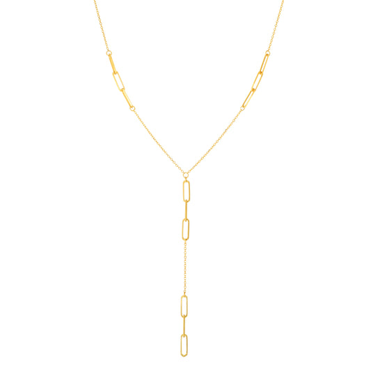 Paperclip Lariat Necklace