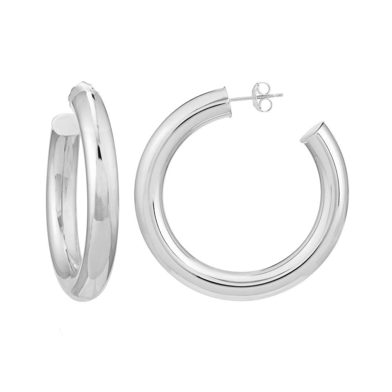 Bold Silver Hoops