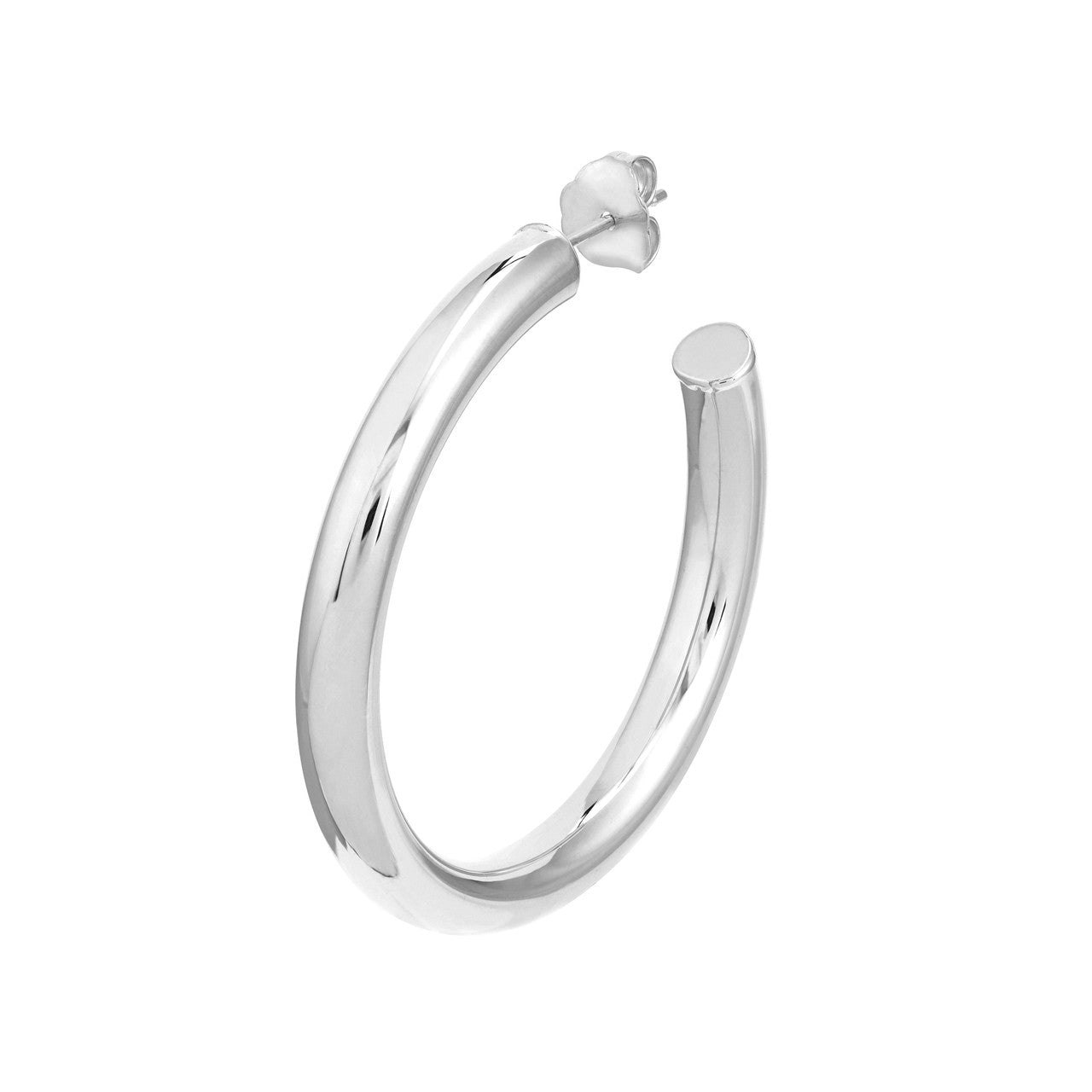 Classic Silver Hoops - Medium