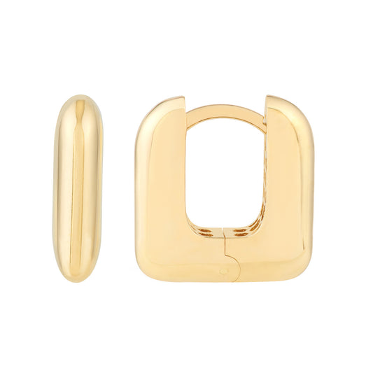 Rounded Clip Huggie Earrings