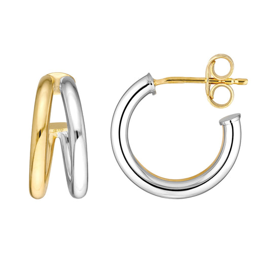 Two Tone Open Hoops